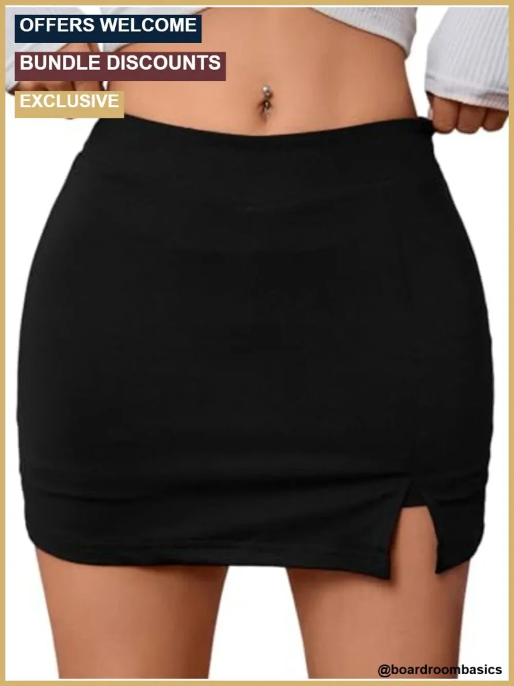 Mini Skort Y2k Split Zipper Side Stretchy Pencil Bodycon Skirt with Shorts